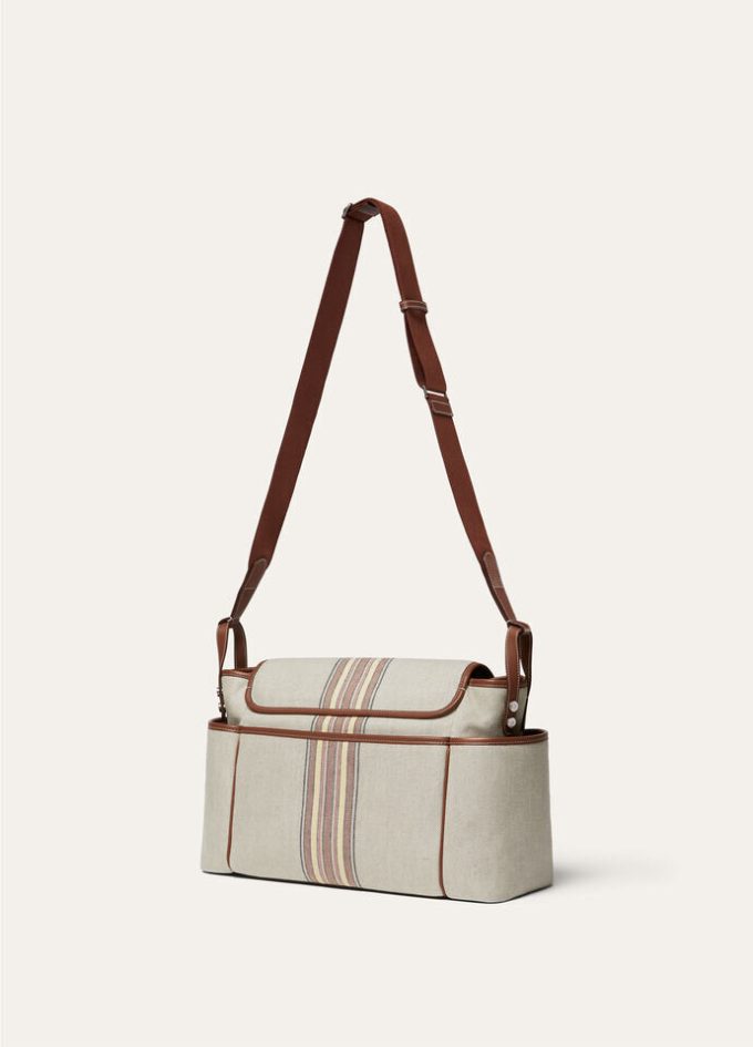 Bolso cambiador de rayas con maleta Bolso cambiador de rayas con maleta