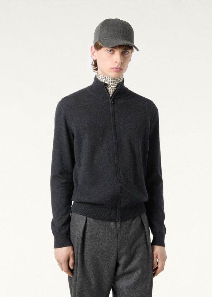 Chaqueta bomber clásica con cremallera Chaqueta bomber clásica con cremallera