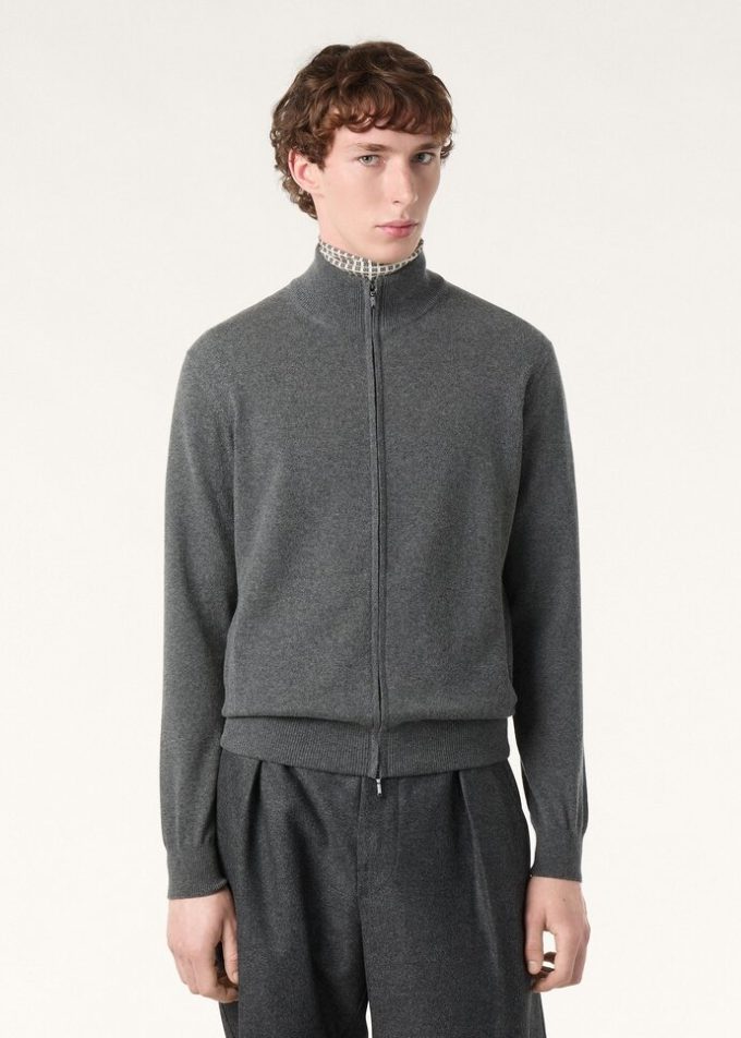 Chaqueta bomber clásica con cremallera Chaqueta bomber clásica con cremallera