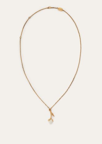 Collar de capullos de flores de lino