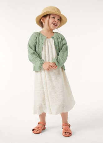 Cárdigan de margaritas para niños