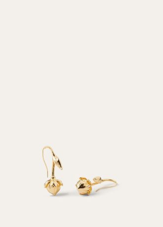 Pendientes de capullo de flor de lino