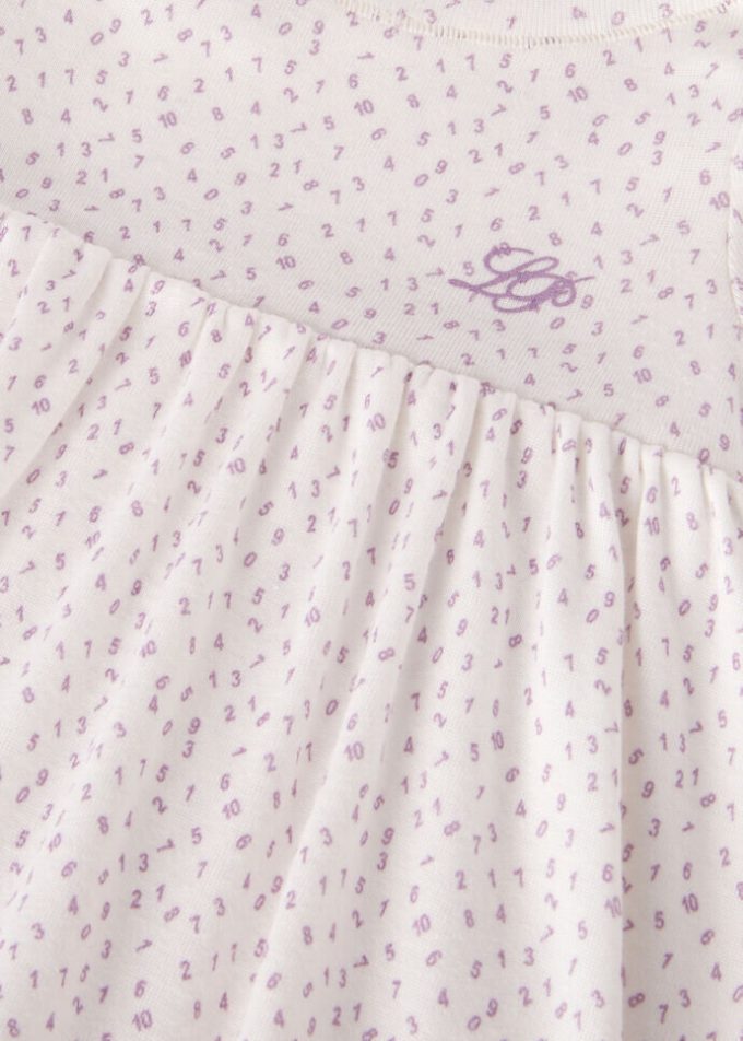 Vestido de bebé con números pequeños Vestido de bebé con números pequeños
